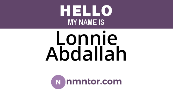 Lonnie Abdallah