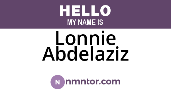 Lonnie Abdelaziz