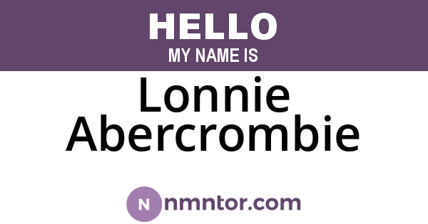 Lonnie Abercrombie