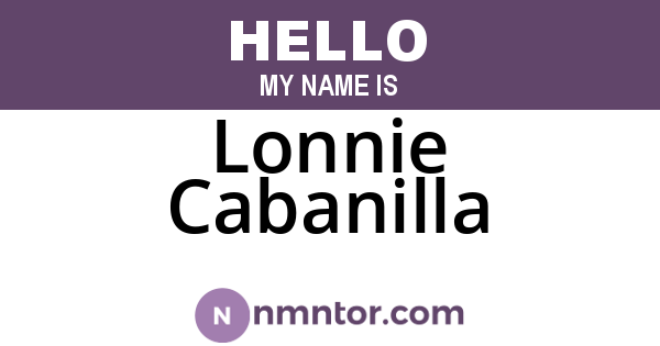 Lonnie Cabanilla