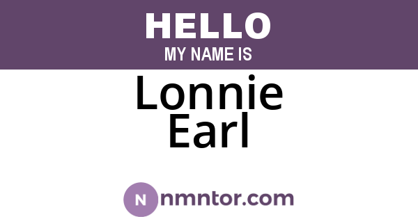 Lonnie Earl