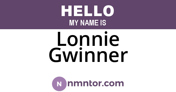 Lonnie Gwinner