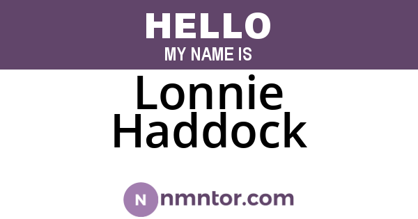 Lonnie Haddock