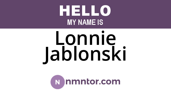 Lonnie Jablonski