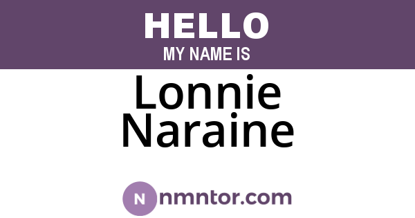 Lonnie Naraine
