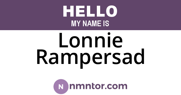 Lonnie Rampersad