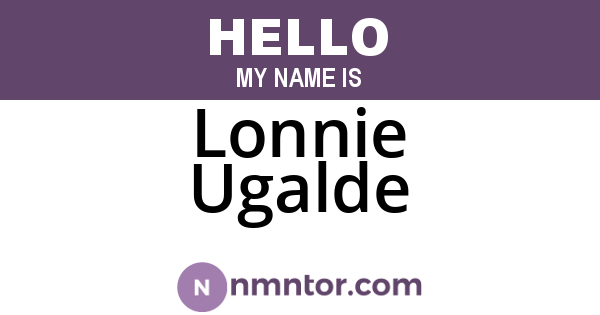 Lonnie Ugalde