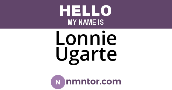 Lonnie Ugarte