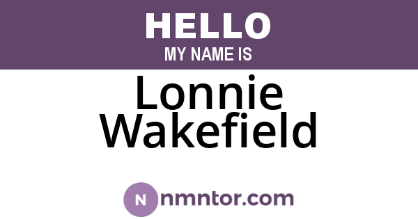 Lonnie Wakefield