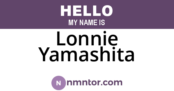 Lonnie Yamashita