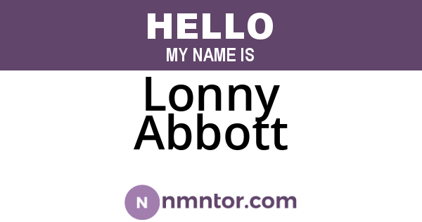 Lonny Abbott