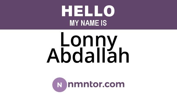 Lonny Abdallah