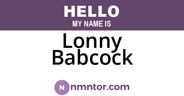Lonny Babcock