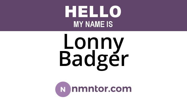 Lonny Badger