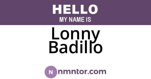 Lonny Badillo