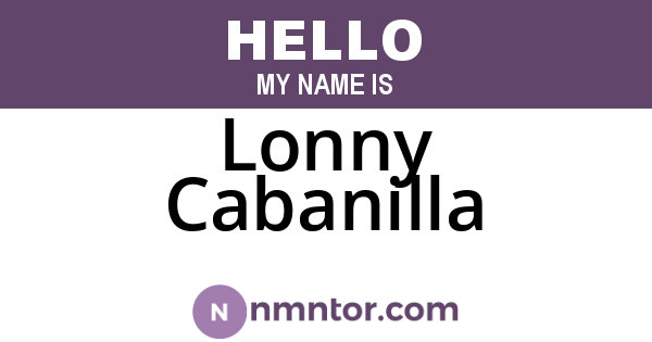Lonny Cabanilla