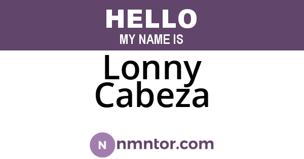 Lonny Cabeza