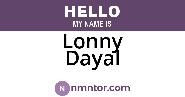 Lonny Dayal