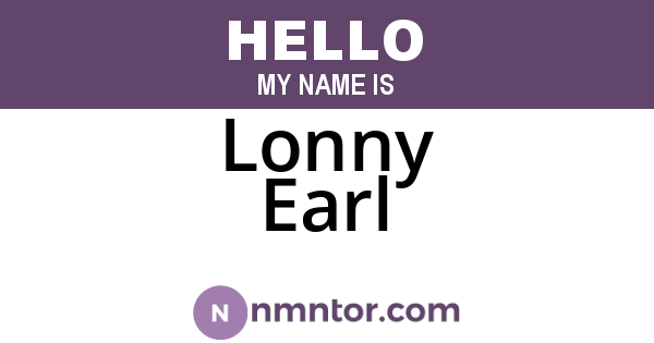Lonny Earl