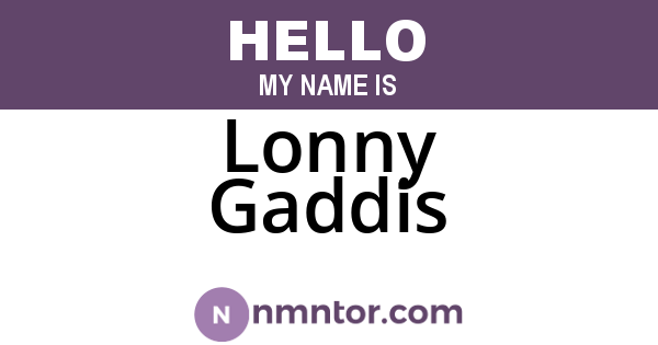Lonny Gaddis