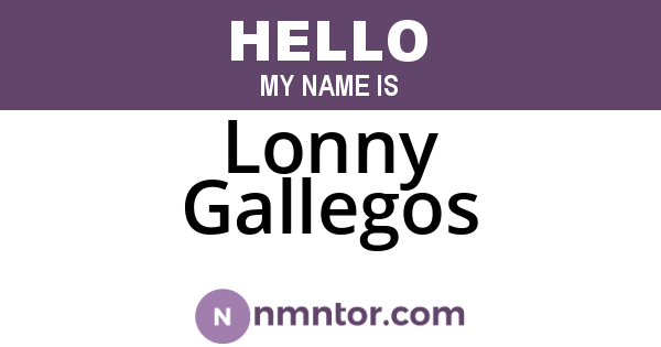 Lonny Gallegos