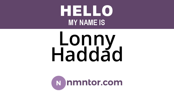 Lonny Haddad