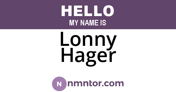Lonny Hager