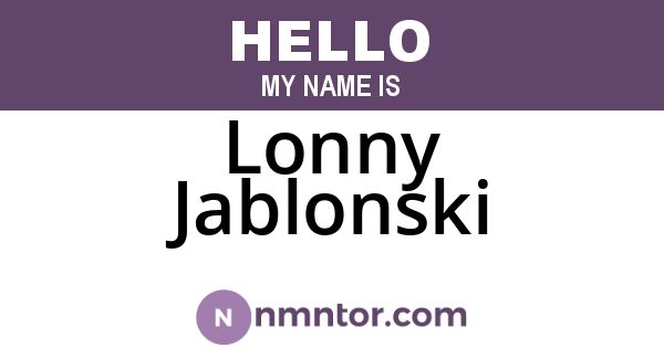 Lonny Jablonski