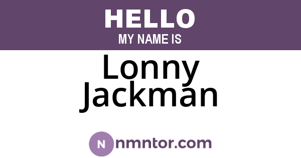 Lonny Jackman