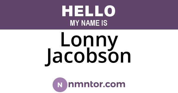 Lonny Jacobson
