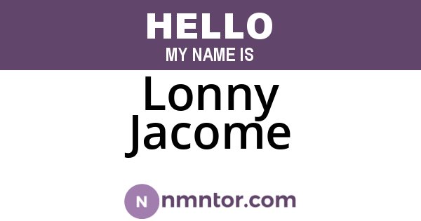 Lonny Jacome