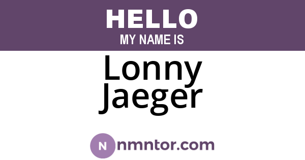 Lonny Jaeger