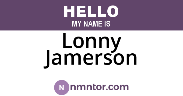 Lonny Jamerson