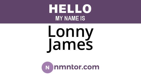 Lonny James