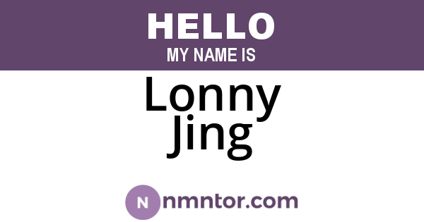 Lonny Jing