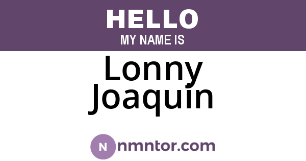 Lonny Joaquin