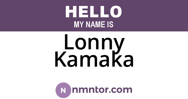 Lonny Kamaka