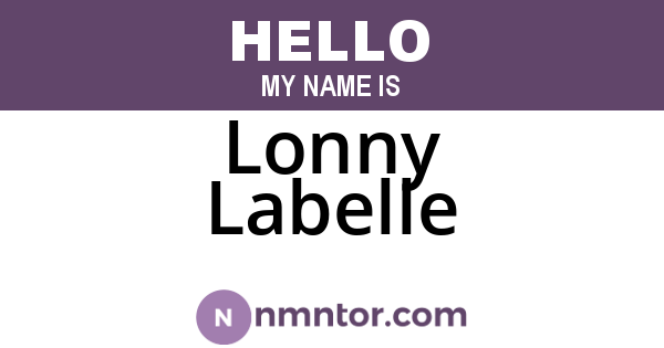 Lonny Labelle