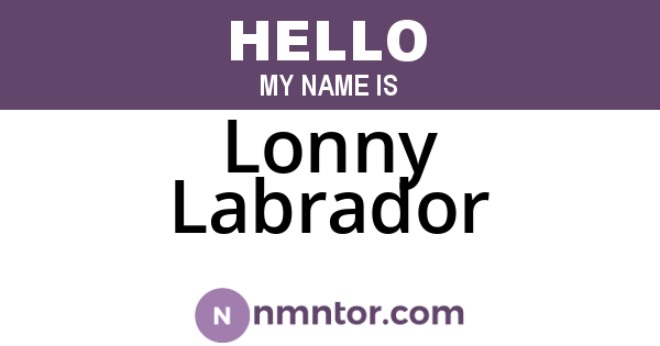 Lonny Labrador