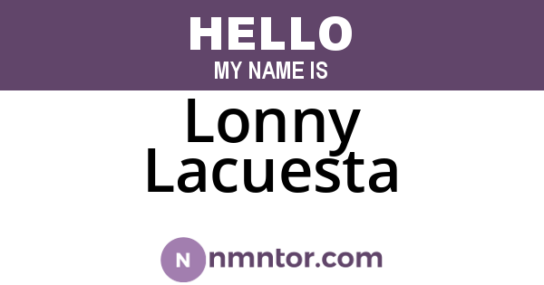 Lonny Lacuesta