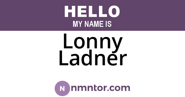 Lonny Ladner