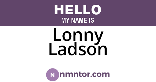 Lonny Ladson