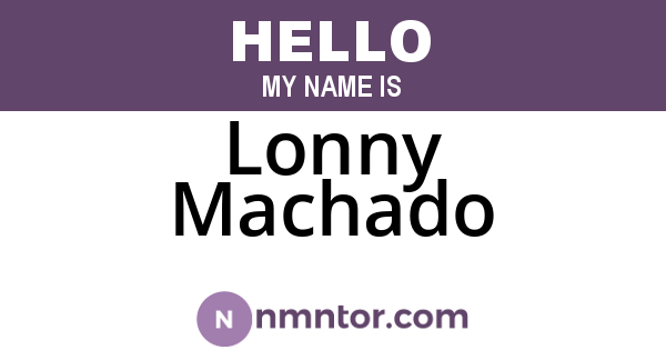 Lonny Machado