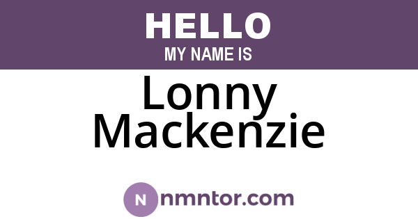 Lonny Mackenzie