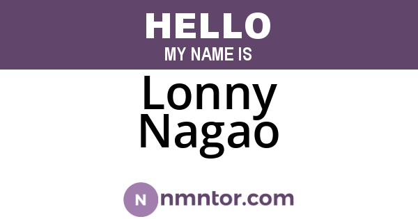 Lonny Nagao