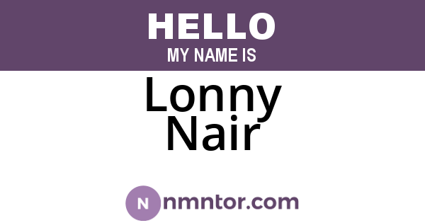 Lonny Nair
