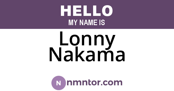 Lonny Nakama