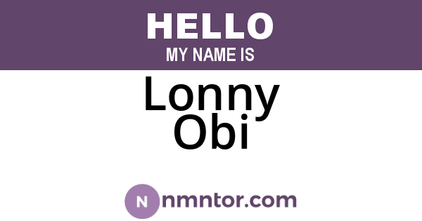 Lonny Obi