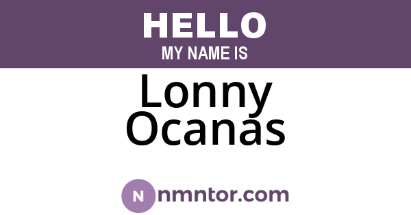 Lonny Ocanas