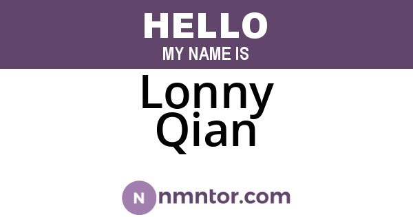 Lonny Qian